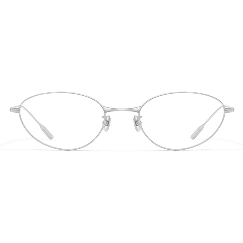Occhiali ovali Cat-Eye sfumati in puro titanio ricco di colori
