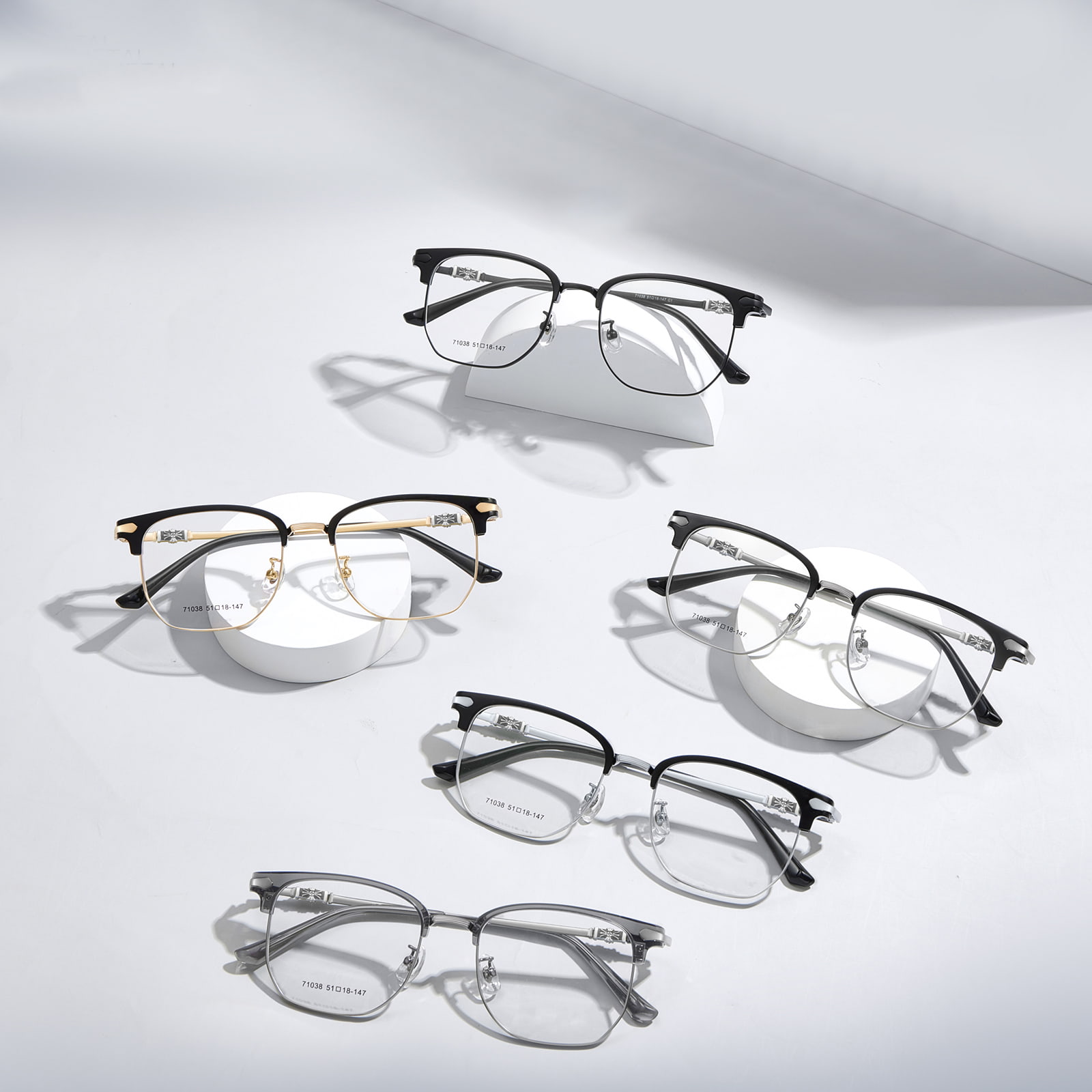 71038 Occhiali casual in lega anti-affaticamento degli occhi