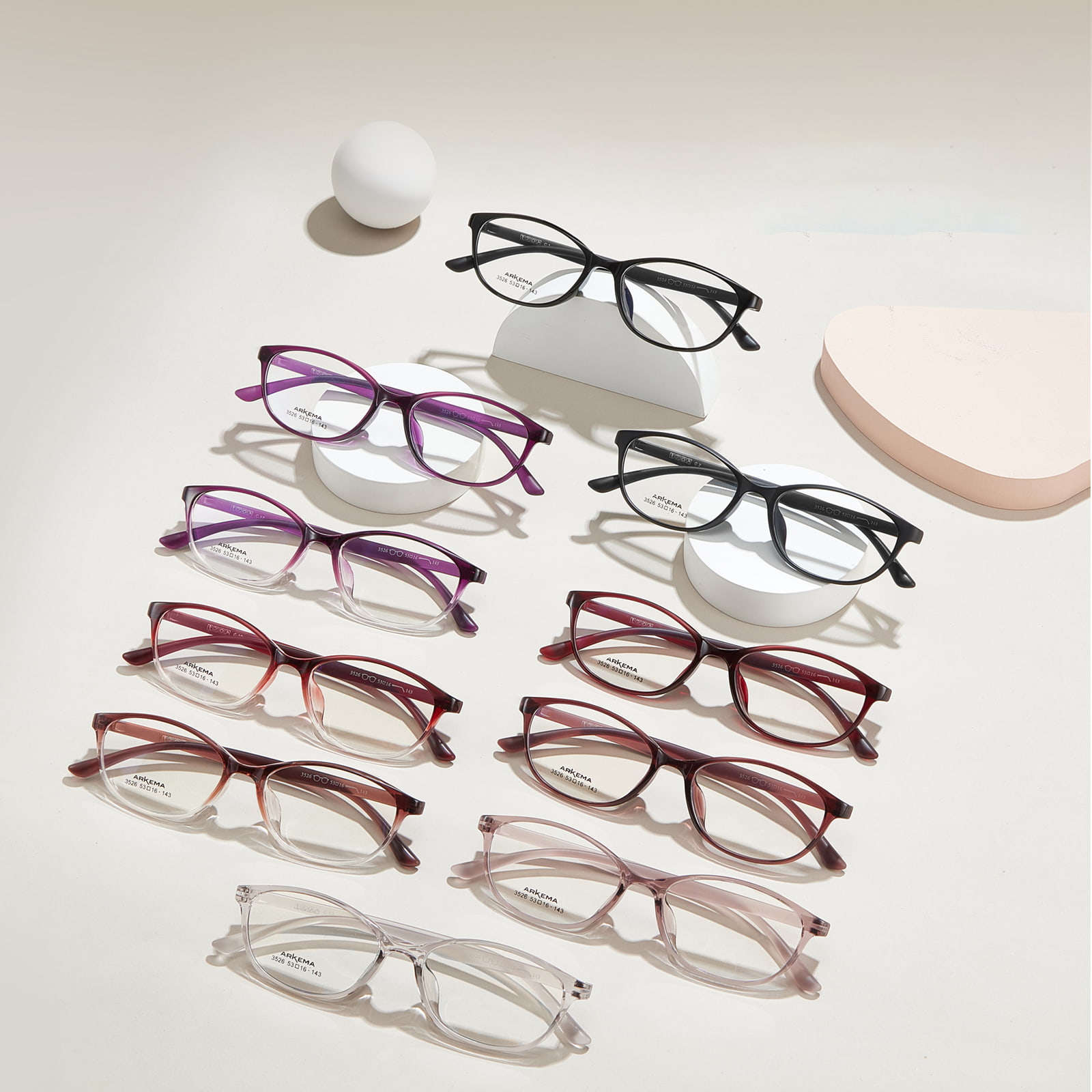 3526 Montatura Cat-Eye adatta agli occhiali TR90