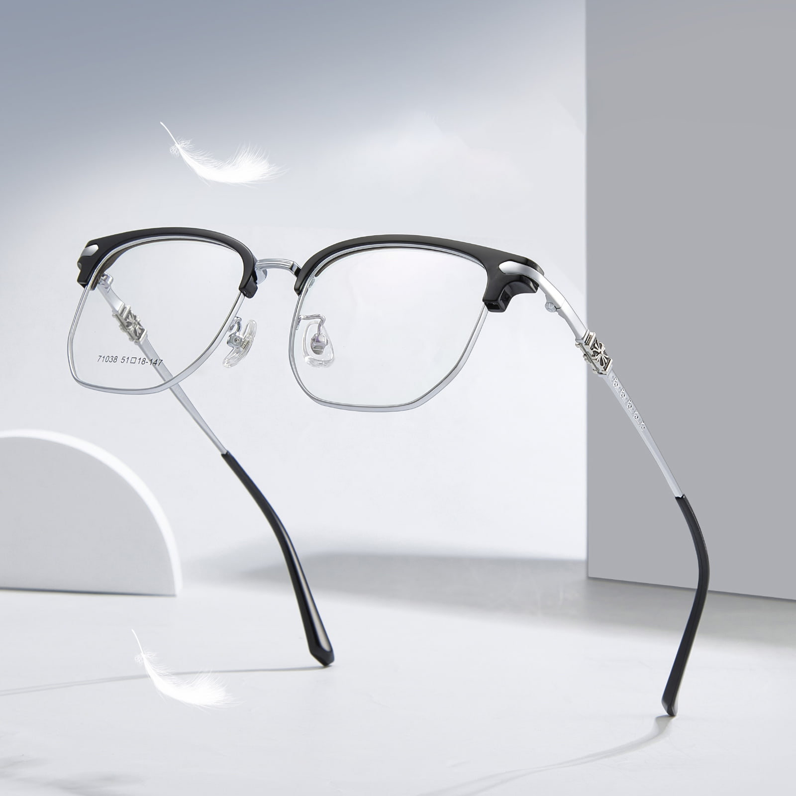 71038 Occhiali casual in lega anti-affaticamento degli occhi