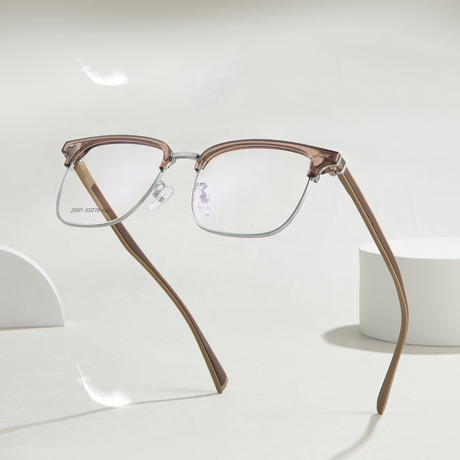 20591 Occhiali casual in lega di plastica e acciaio