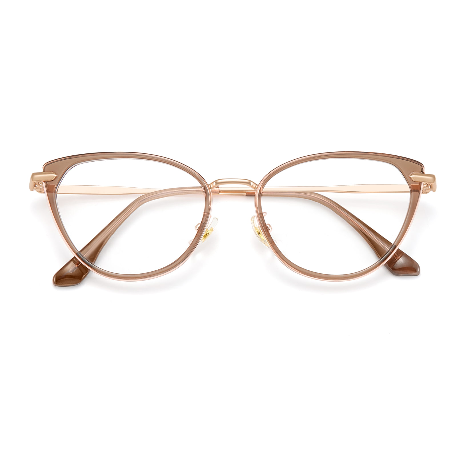 S11916 Occhiali anti-luce blu con montatura in metallo con colla dorata