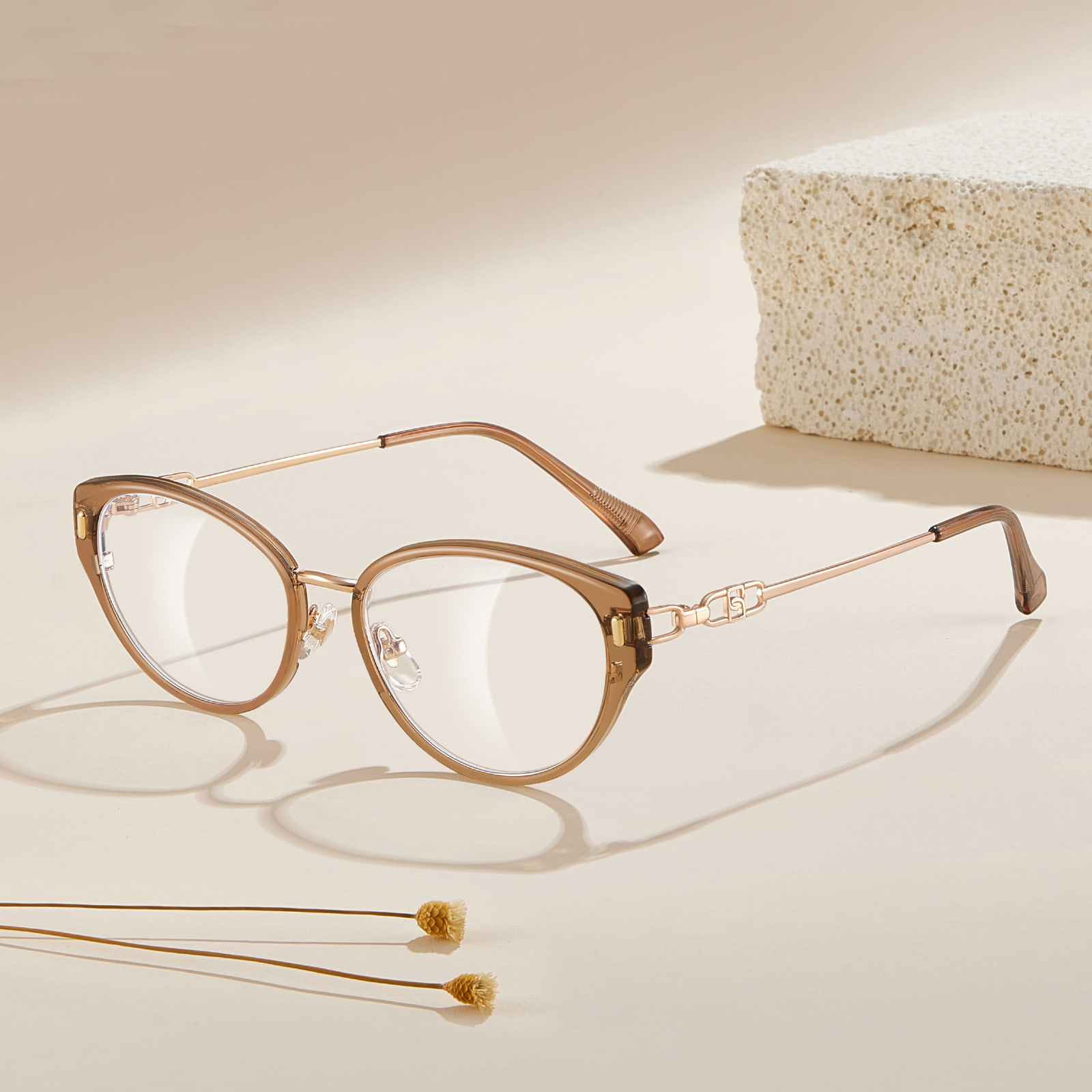 S12008 Occhiali Cat-Eye con anello interno cavo anti-luce blu