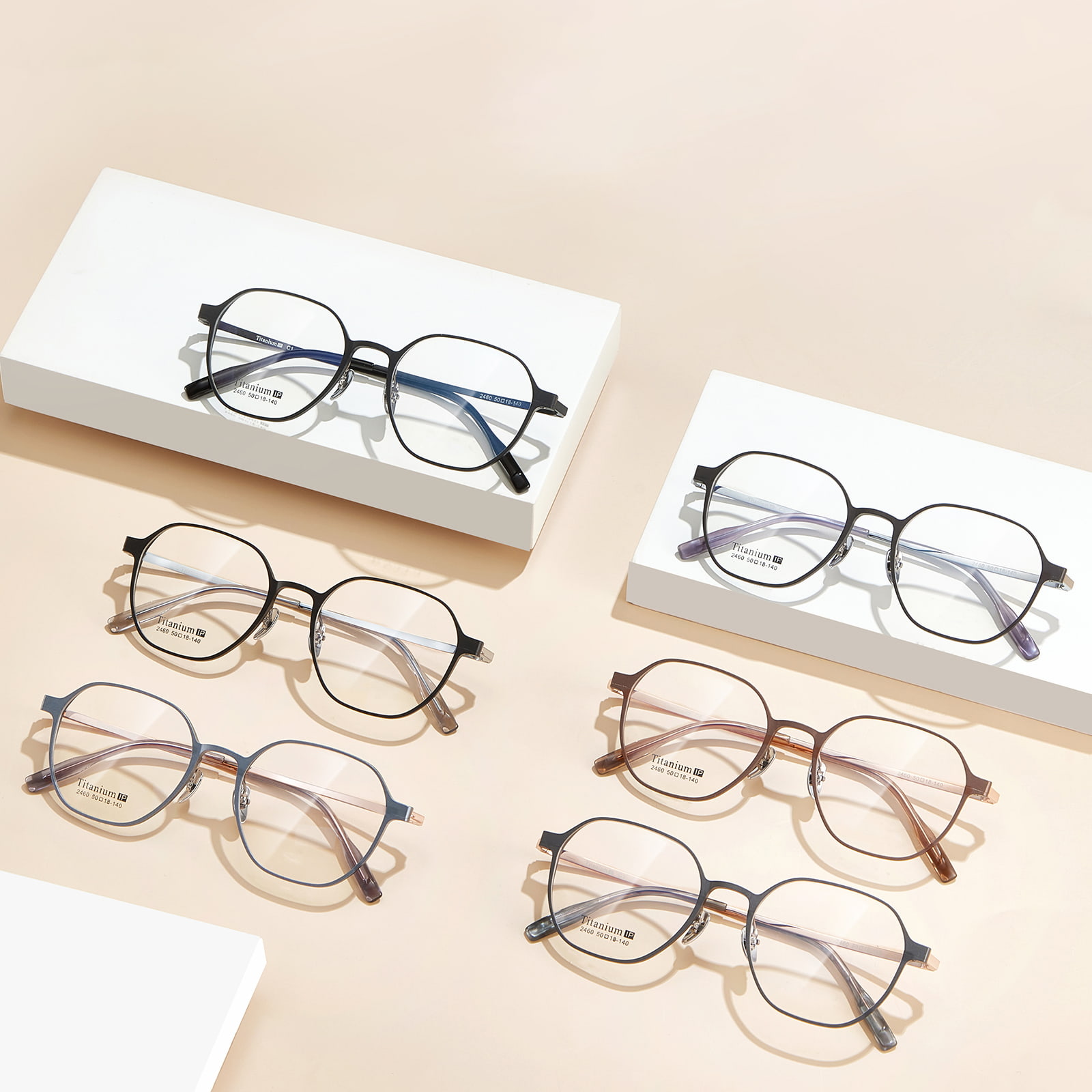 2460 Aste Old Matte con vetri in Alluminio-Magnesio Espanso
