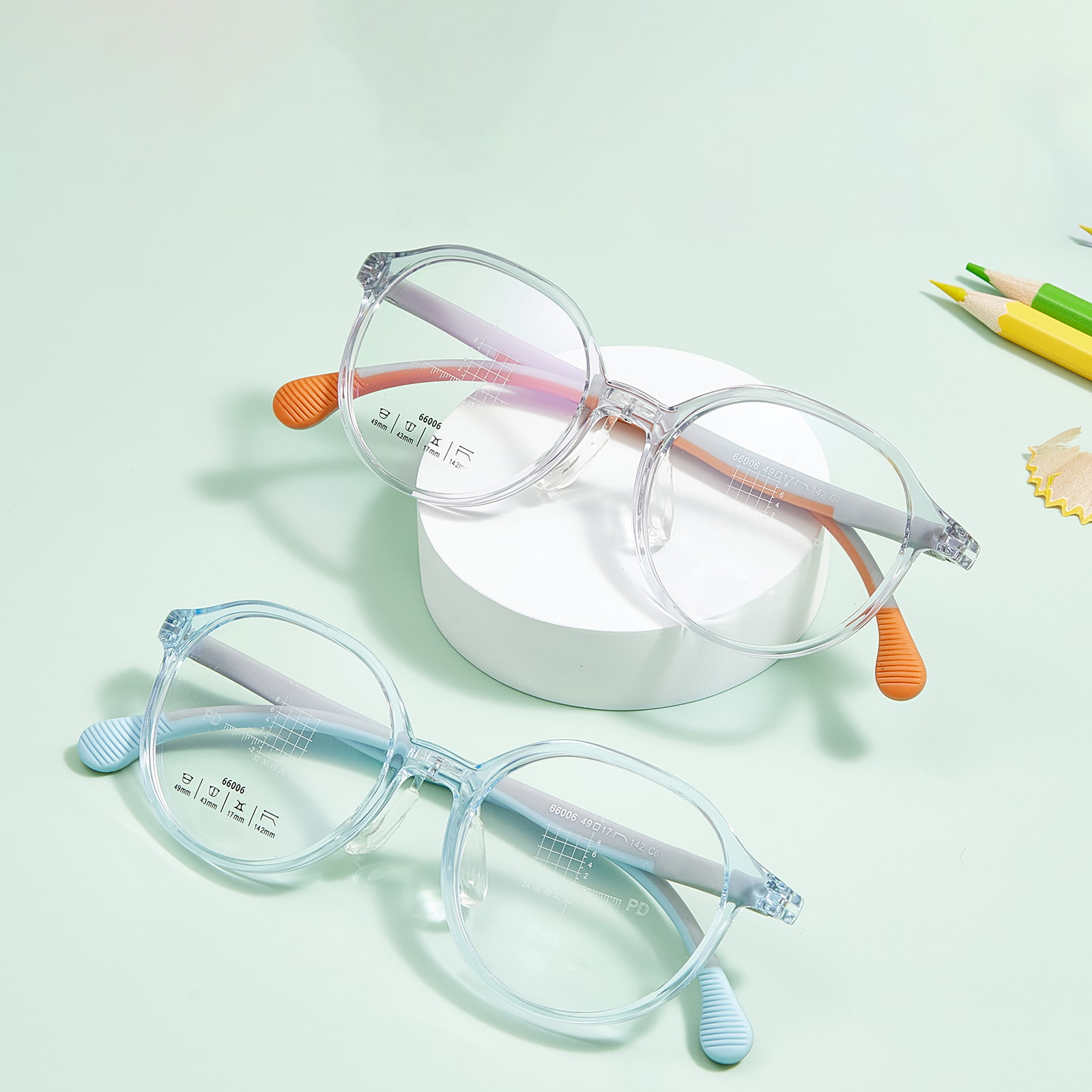 66006 Occhiali da naso in morbido silicone multicolore a forma di U per bambini