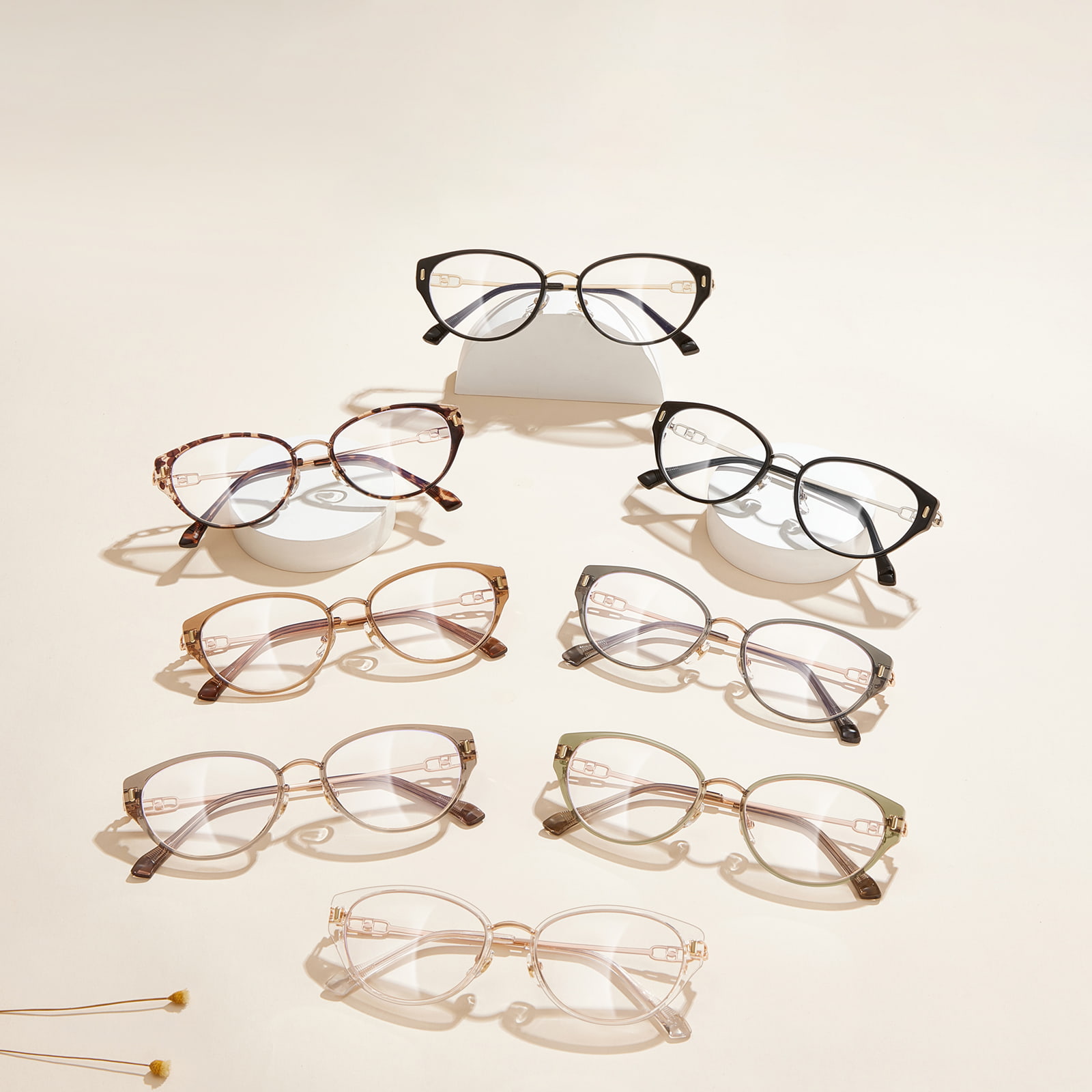 S12008 Occhiali Cat-Eye con anello interno cavo anti-luce blu