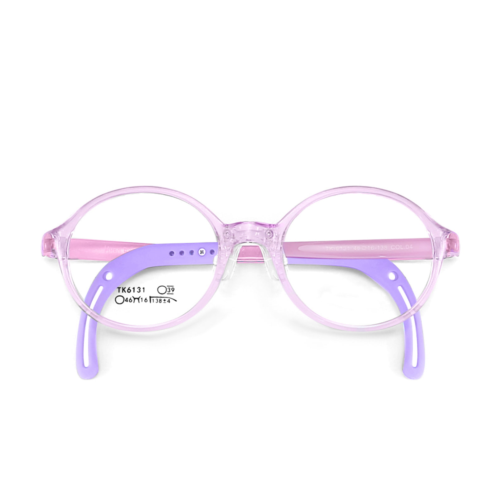 TK6131 Occhiali per bambini pieghevoli dal design con bordi glitterati