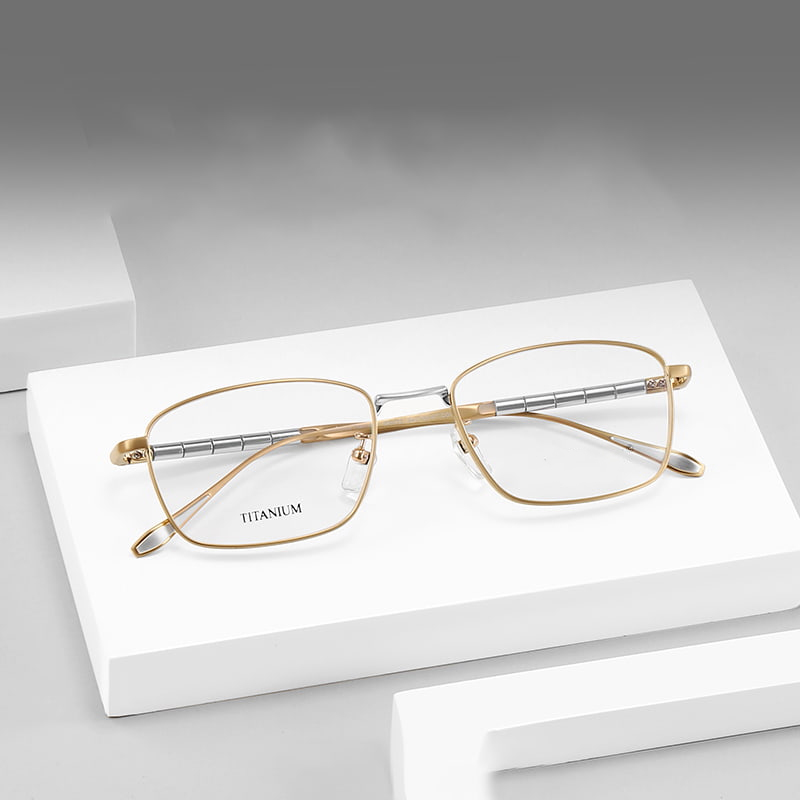 S9072 Occhiali rotondi Bamboo Elite in puro titanio