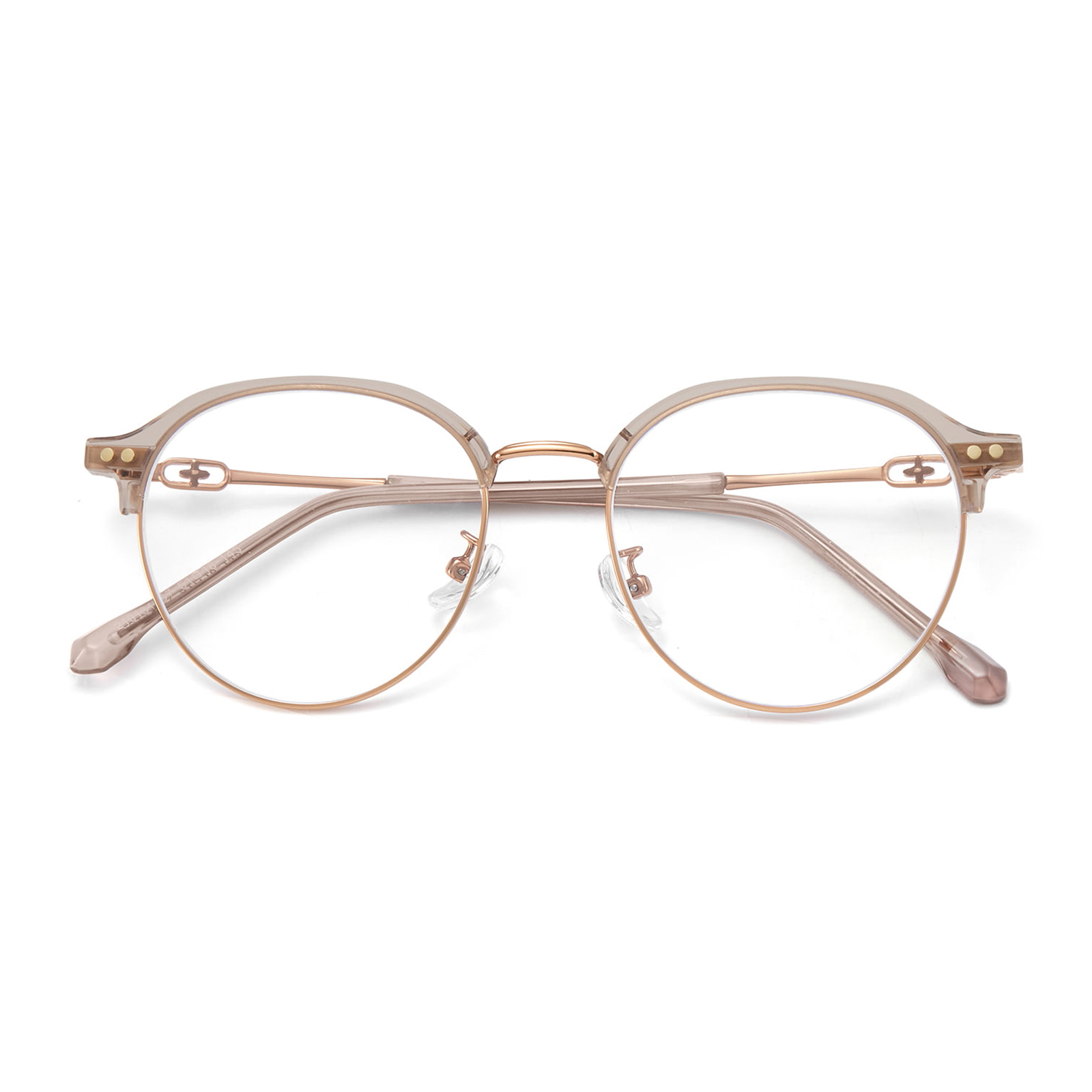 210131 Occhiali con montatura rotonda Cross Casting che bloccano la luce blu